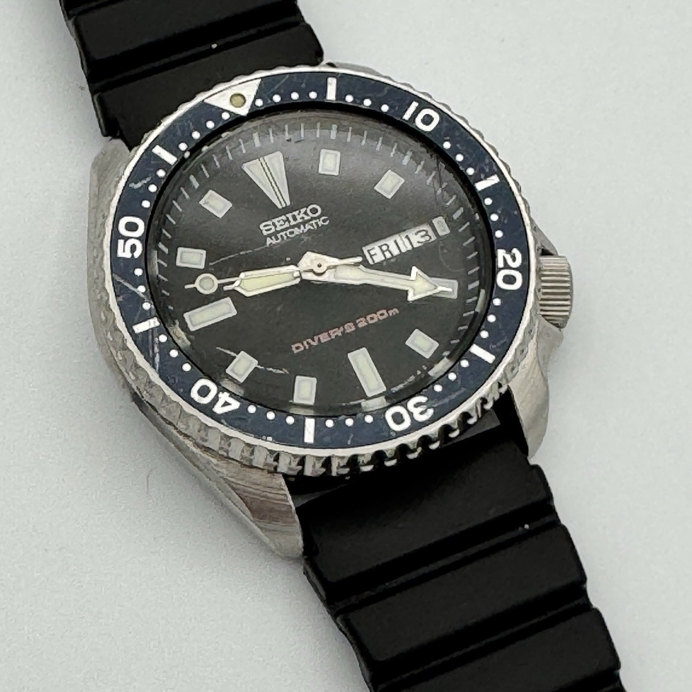 Seiko Scuba Diver 200m 7S26-0029 Black Dial Blue Bezel Automatic Watch Singapore
